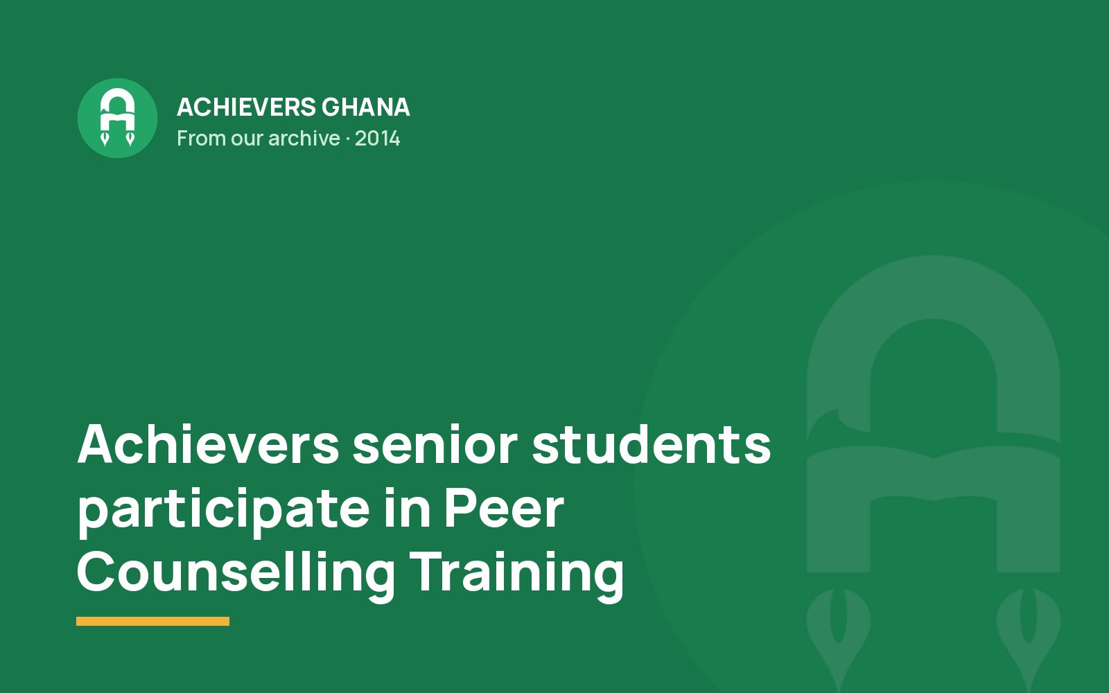Achievers senior students participate in Peer Counselling Training